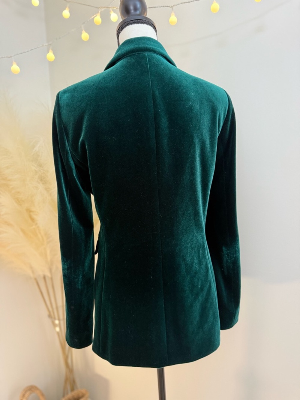 🌾 ANTONIO MELANI Emerald Green Velvet Blazer - Picture 3 of 6